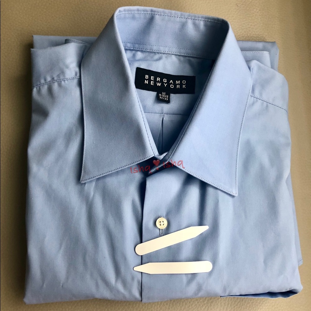 Bergamo New York Long Sleeve Dress Shirt M 15 32